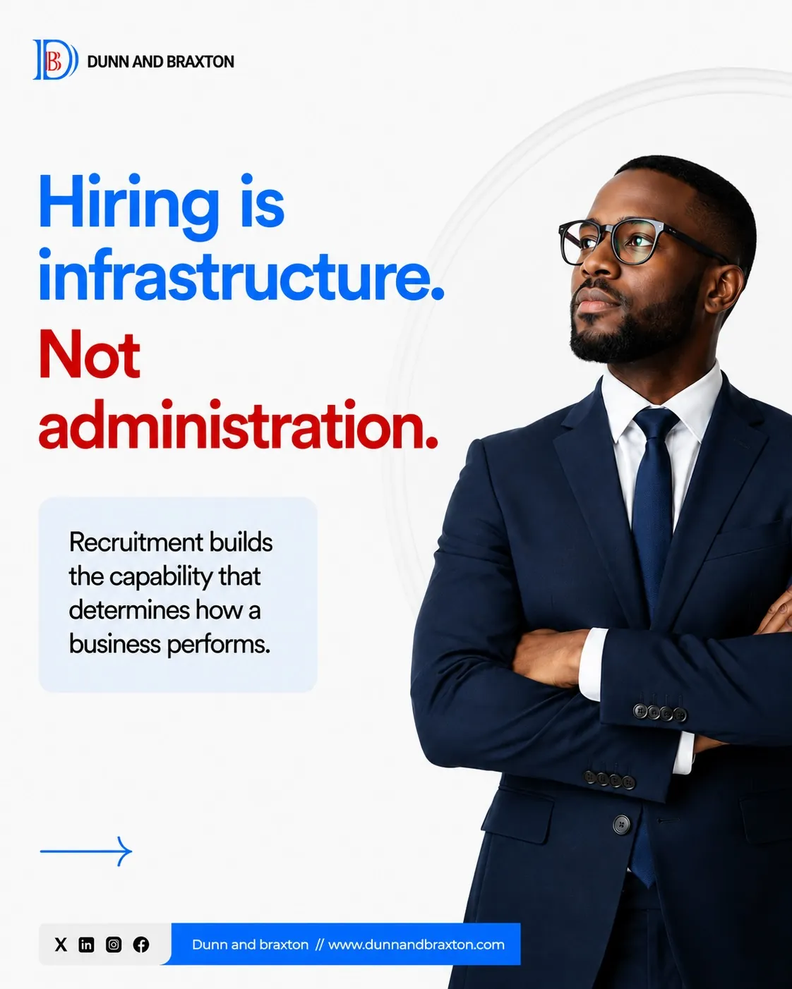 Hiring is infrastructure cover slide