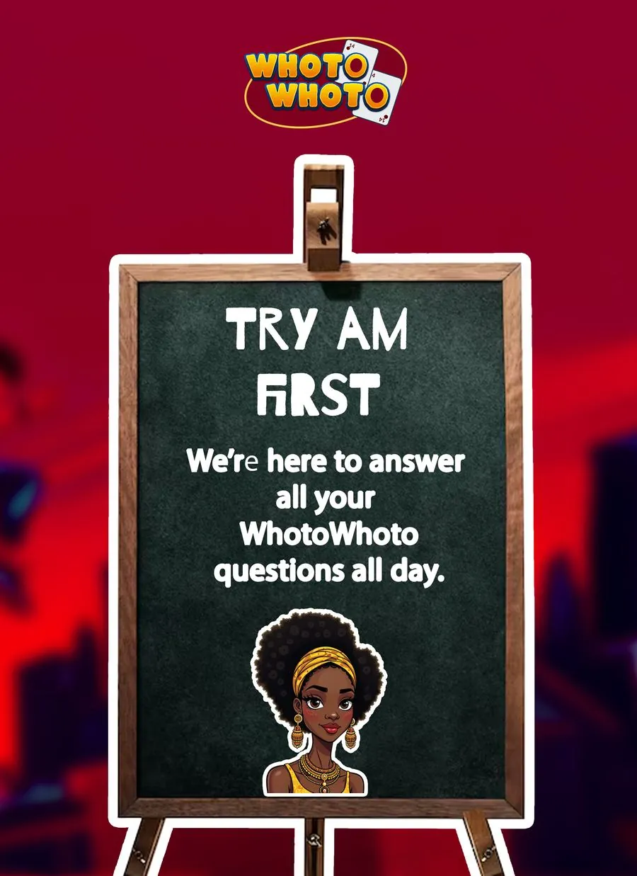 Try Am First chalkboard Q&A format