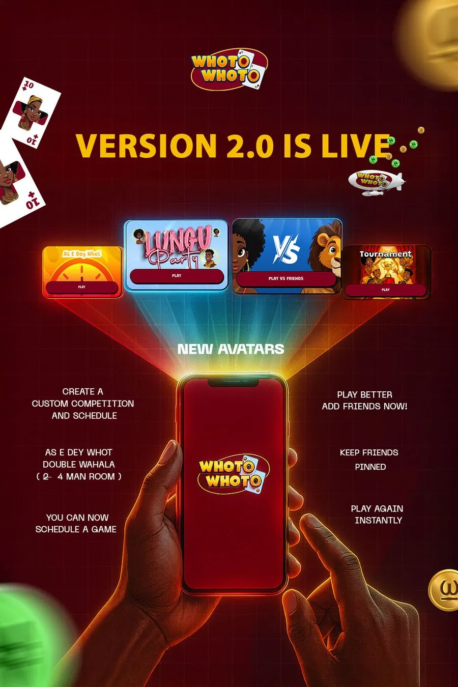 App version 2.0 update graphic